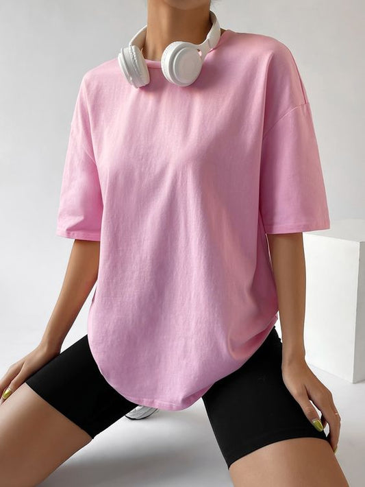 Lavender Oversized T-shirt for Women QROSH