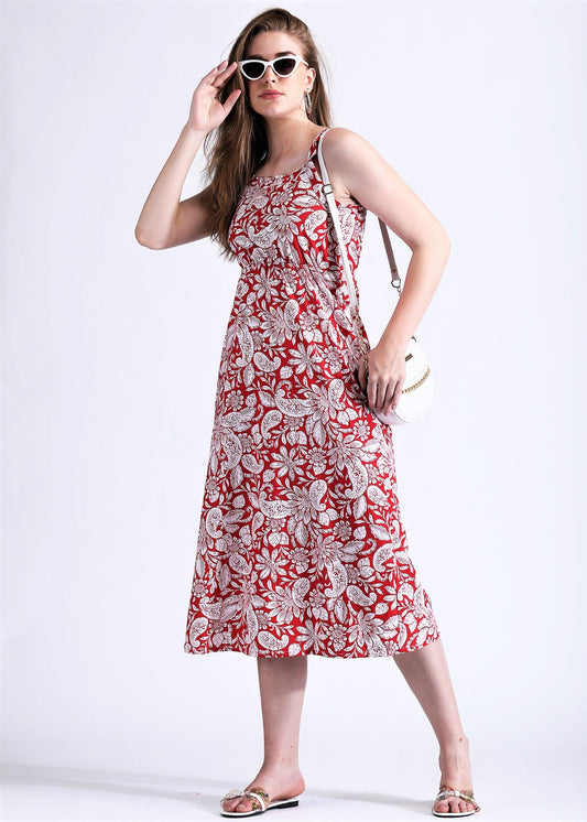Strappy Summer Vacation Dress QROSH