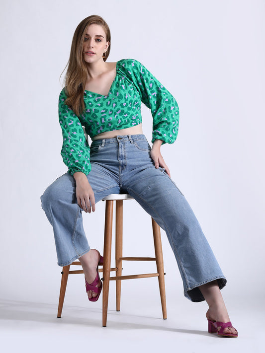 Green Wrap Top QROSH