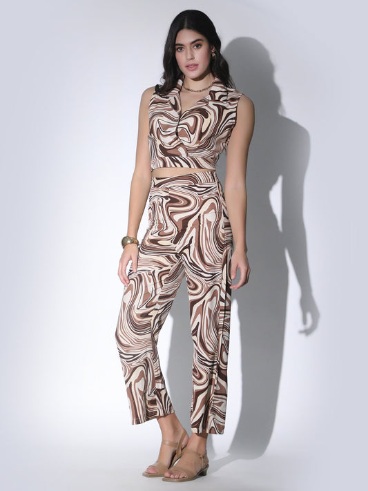 Marble Print Co-Ord Set QROSH