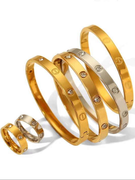 18K Gold Plated Cartier Bangle QROSH