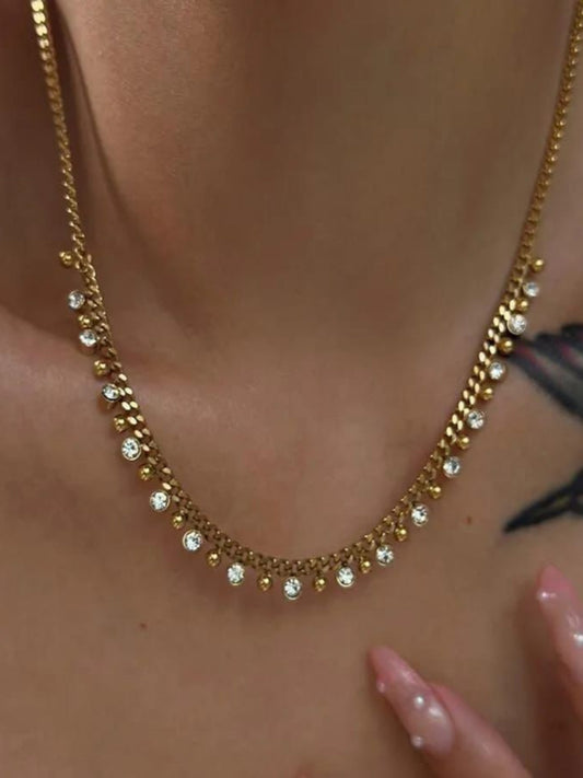 18K Gold-Plated Elegant Charm Necklace QROSH