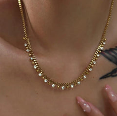 18K Gold-Plated Elegant Charm Necklace