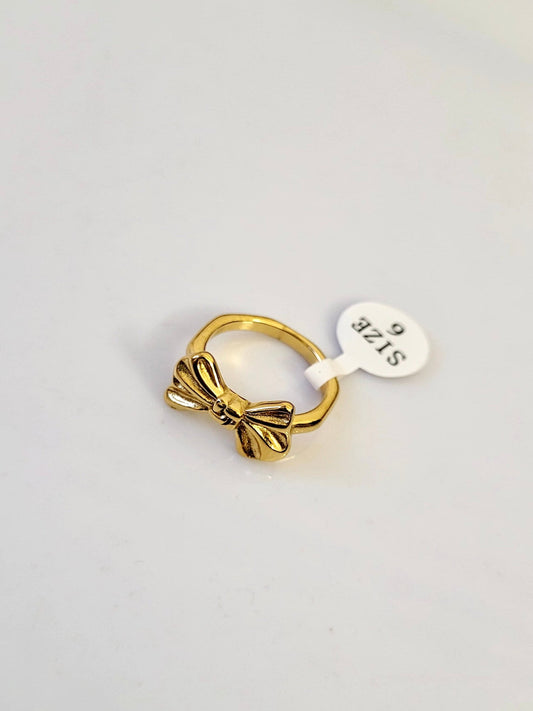 18K Gold Plated Bow Rings QROSH