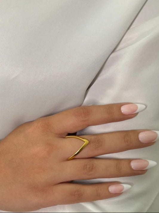 18K Gold Plated V Rings QROSH