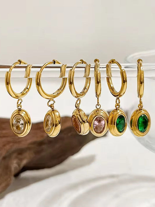 18K Gold Plated Drop Earrings QROSH