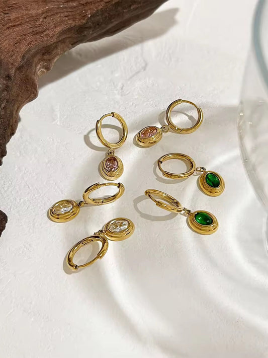 18K Gold Plated Drop Earrings QROSH