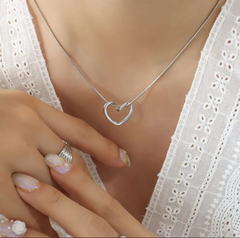 18K Gold-Plated Hollow Heart Pendant