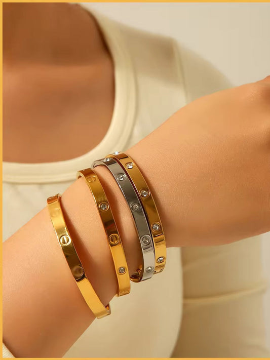 18K Gold Plated Cartier Bangle QROSH