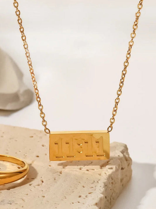 18K Gold-Plated 11:11 Pendant QROSH