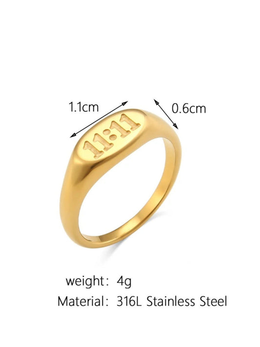 18K Gold-Plated 11:11 Ring QROSH