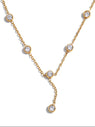 Gold necklace with diamond-like stones