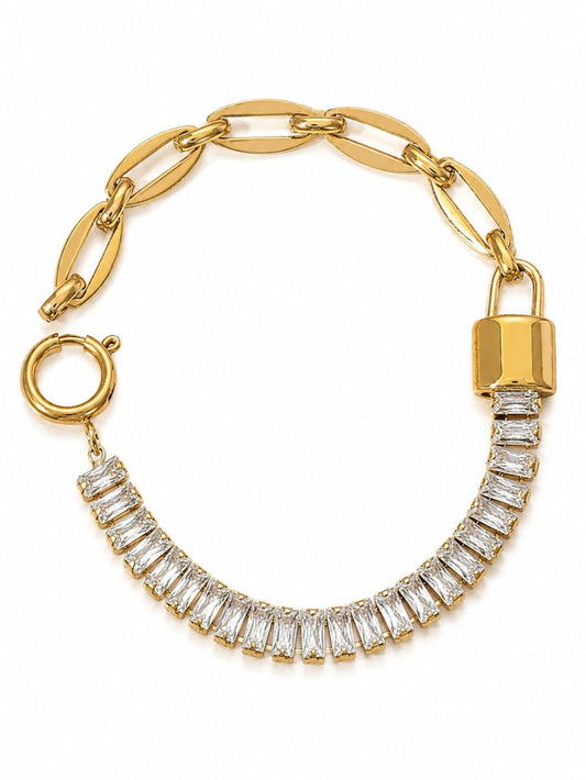 Luxe Baguette Link Bracelet QROSH