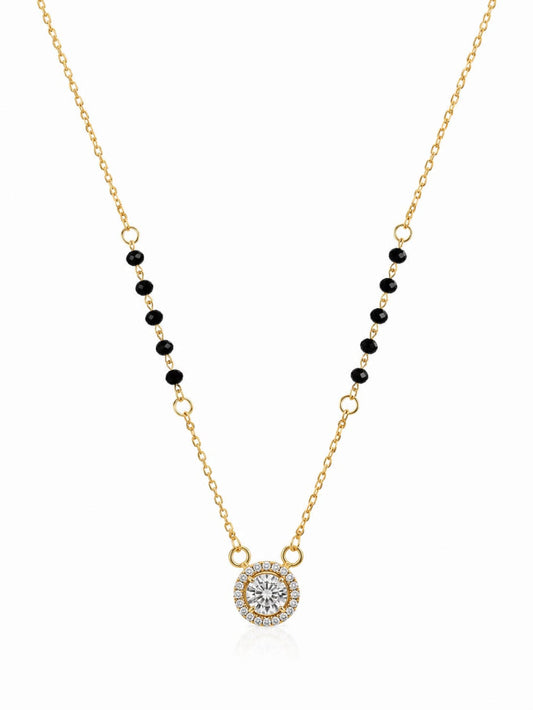 Solitaire Halo Mangalsutra QROSH
