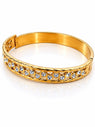 Classic Gold Plated Diamond Bangle QROSH