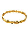 Elegant Wavy GoldBangle QROSH