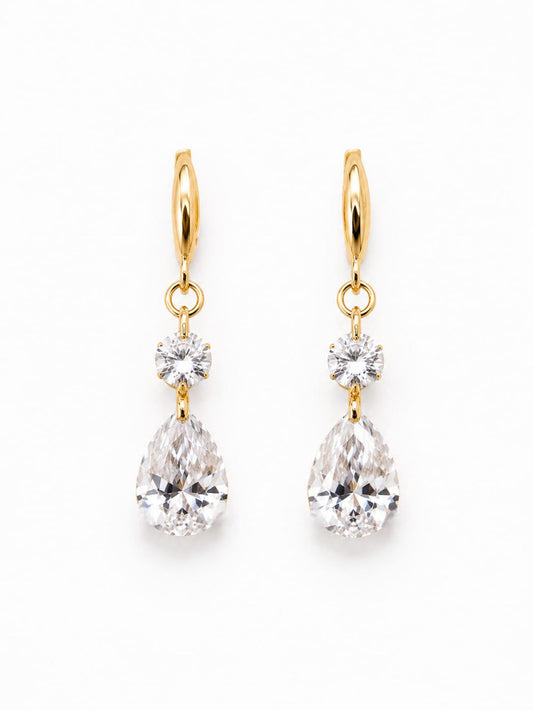 Luna Crystal Drop Earrings QROSH