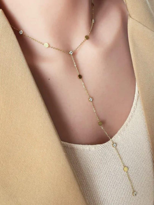 18K Gold-Plated Dainty Charm Necklace QROSH