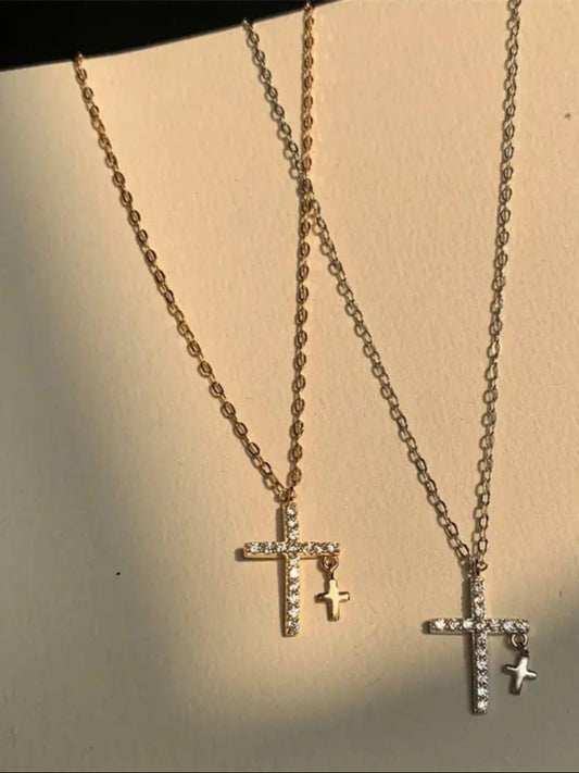 Minimal Double Cross Pendant QROSH