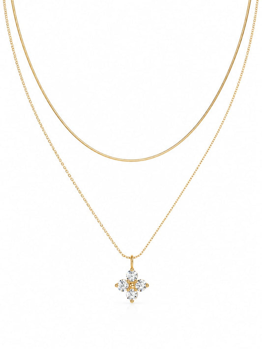 Mini Flower Charm Necklace QROSH