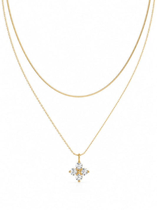 Mini Flower Charm Necklace QROSH