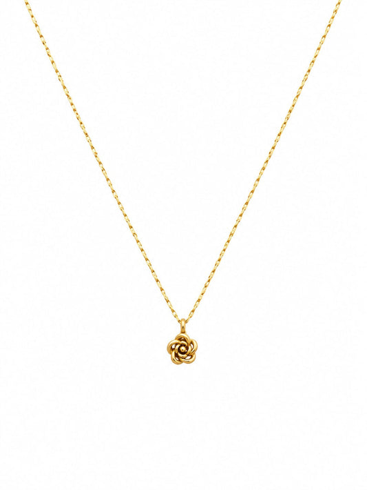 Minimal Golden Rose Pendant QROSH