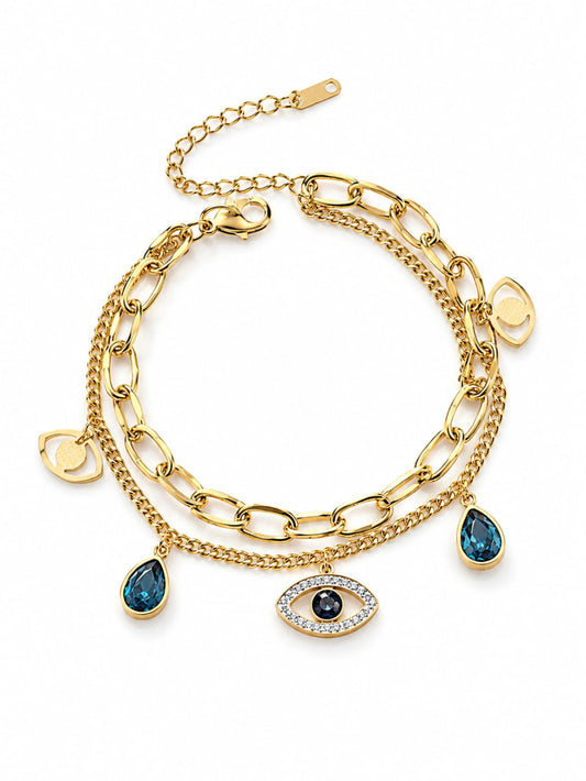 Evil Eye Double Layered Bracelet QROSH