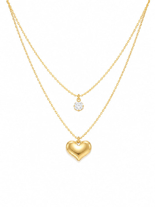 Double Layered Heart Pendant QROSH