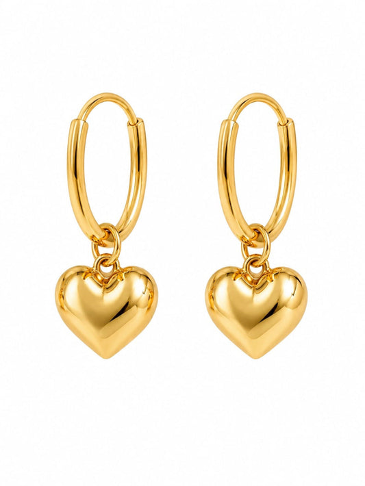 Golden Heart Earrings QROSH