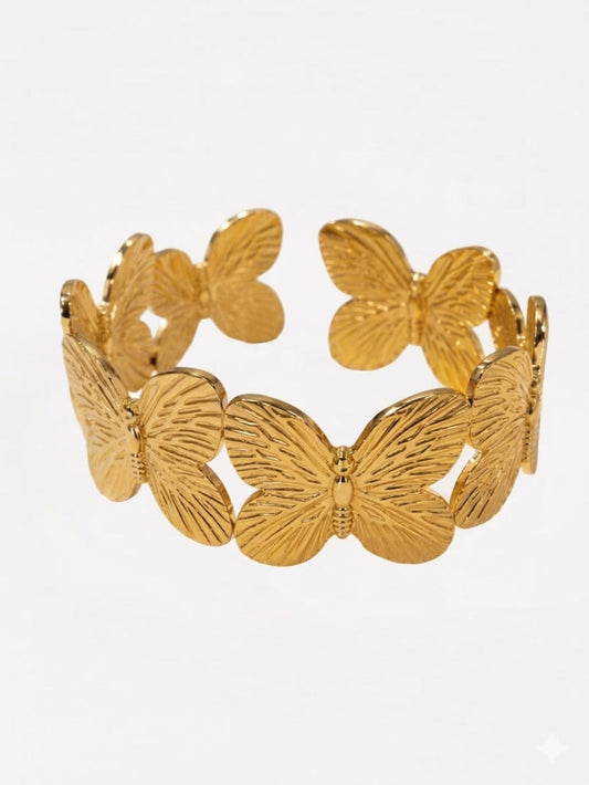 18K Butterfly Cuff Bangle QROSH