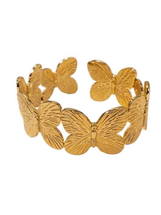 18K Butterfly Cuff Bangle QROSH