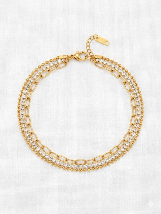 Double Layer Link Chain Bracelet QROSH