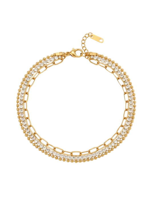 Double Layer Link Chain Bracelet QROSH