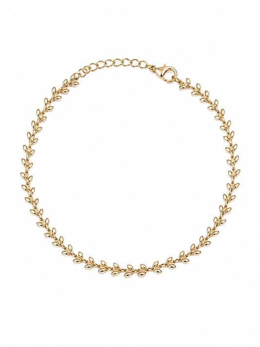 Gold Leaf Chain Anklet QROSH