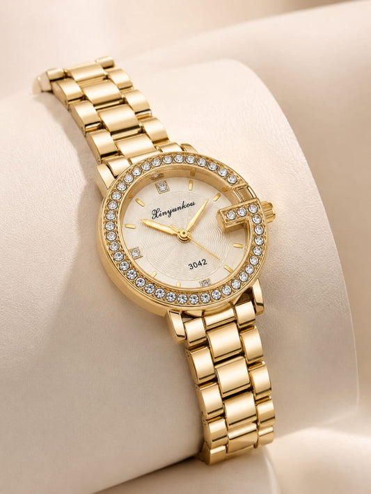 Gold Tone Analog Watch QROSH