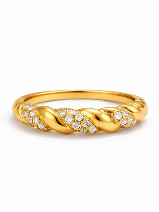 316L Full Stone Donut Ring QROSH