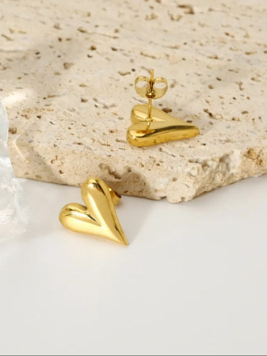 18K Gold Plated Half Sunray Studs QROSH