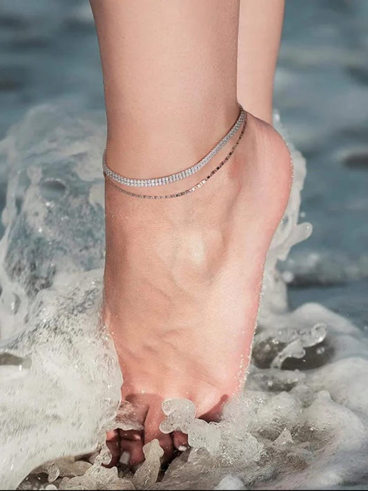 Dainty Double Layer Anklet QROSH