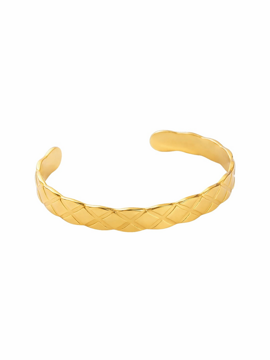 Gold Plated Classic Alure Bangle bracelet QROSH