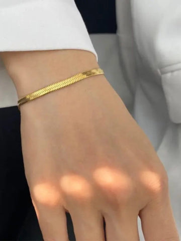 18K Gold Plated Snake Chain Bracelet