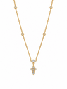 Gold necklace with a cross pendant 