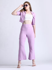 Lavender Double Linen Co-Ord Set