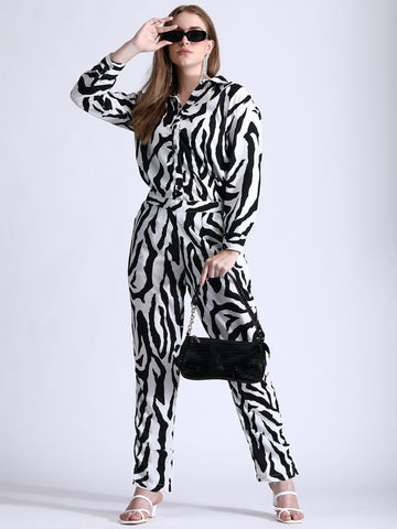 Trendy Printed Co ord Set QROSH