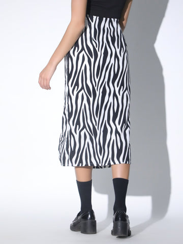 Bodycon Midi Skirt Double Slit QROSH