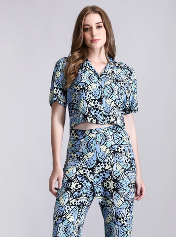 Butterfly Print Co-Ord Set QROSH