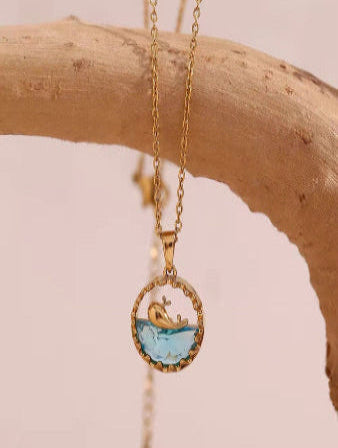 18K Gold-Plated Dolphin Charm Pendant