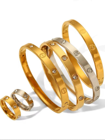 18K Gold Plated Cartier Bangle QROSH