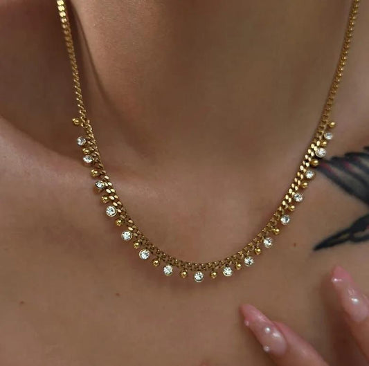 18K Gold-Plated Elegant Charm Necklace
