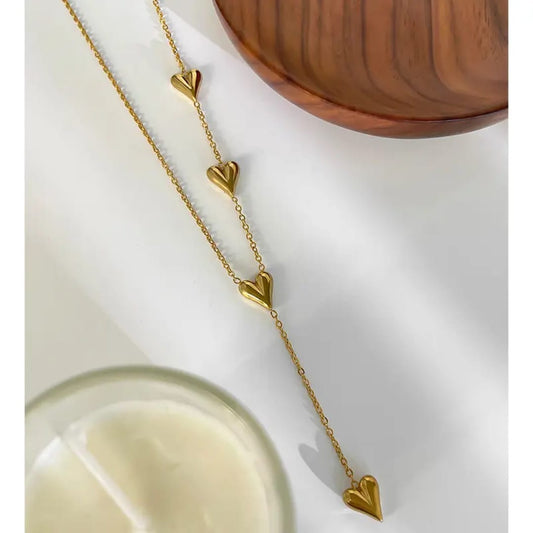 18K Gold-Plated Heart Charm Necklace