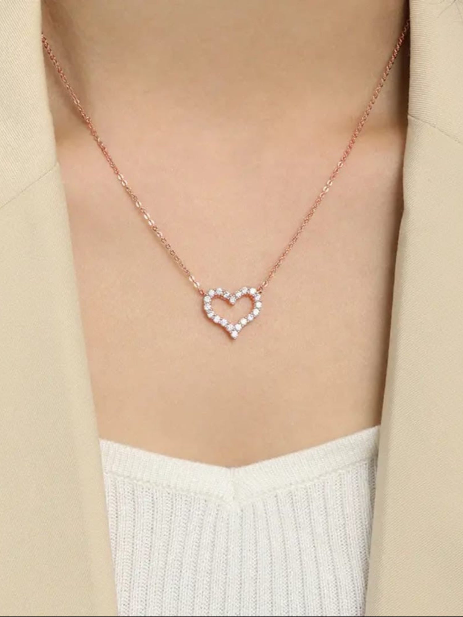 18K Gold-Plated Blingy Heart Pendant QROSH